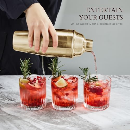 KITESSENSU Cocktail Shaker Set, Stainless Steel Bartending Kit with