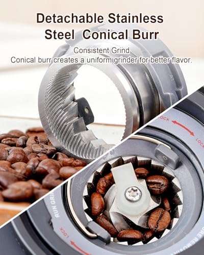 MOKKOM Conical Burr Coffee Grinder with Scale