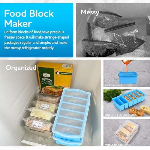 Silicone Freezer Molds with Lids, 1/2 Cup Soup Freezer Container