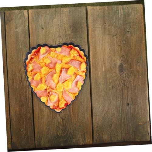 KICHOUSE 6pcs Heart Shaped Tart Pan Set, Carbon Steel, Nonstick