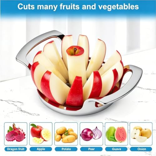 Apple Slicer and Corer, Basic Model with 12 Sharp Stainless Steel