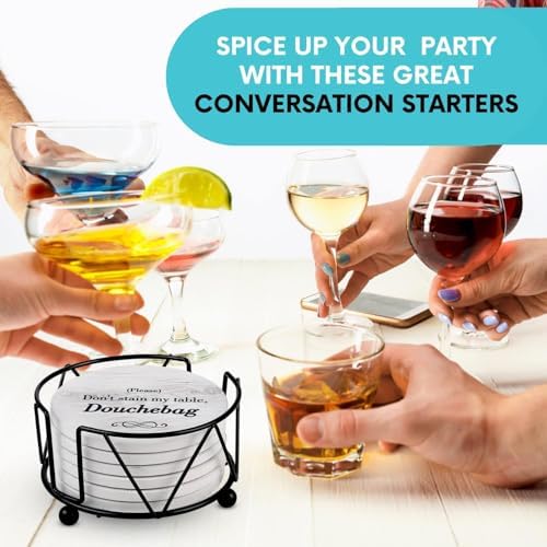Funny Coasters - Perfect White Elephant Gifts - Unique Gifts for Women