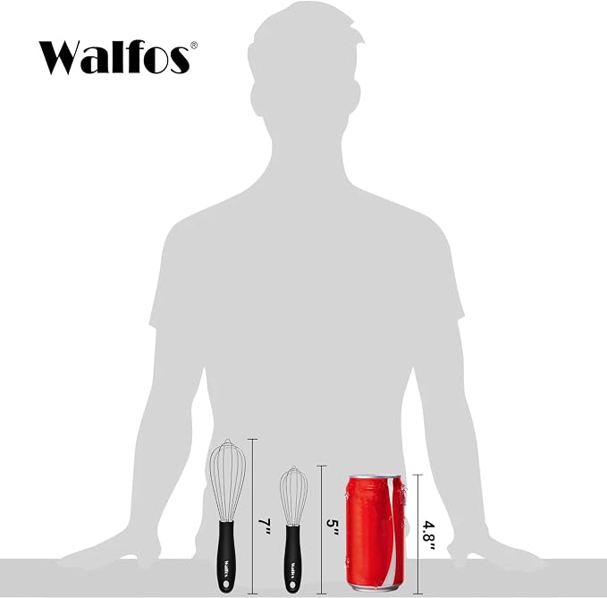 Walfos Mini Stainless Steel Whisk - Image 2