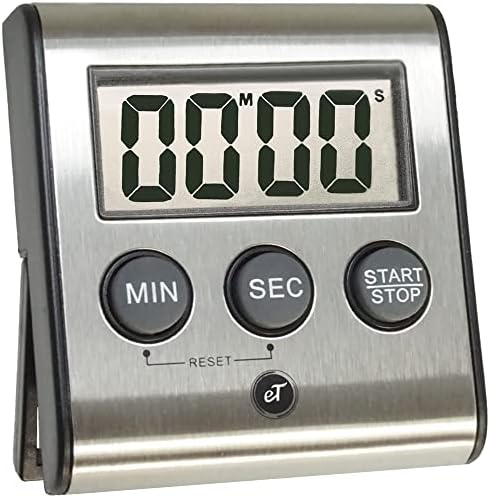 Digital Kitchen Timer, Stainless Steel, Model eT-23