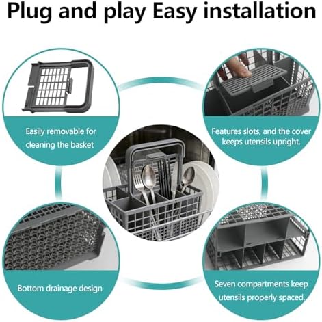 7-compartment universal dishwasher silverware cutlery basket