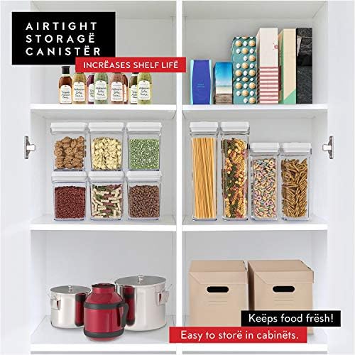 DWËLLZA KITCHEN Airtight Food Storage Containers for Pantry With White