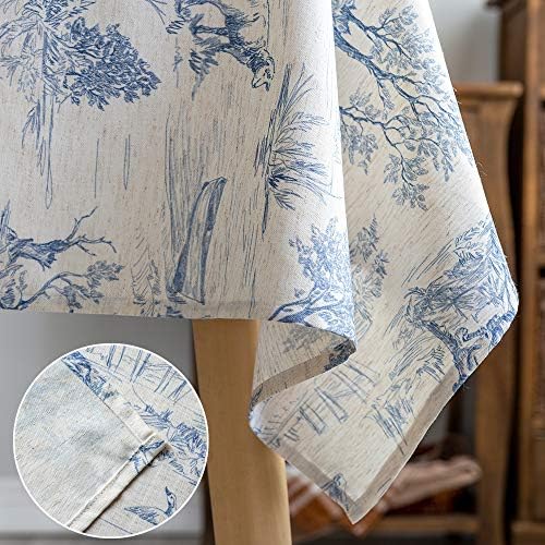 GLORY SEASON Rustic Tablecloth Classic French Village Printed Linen