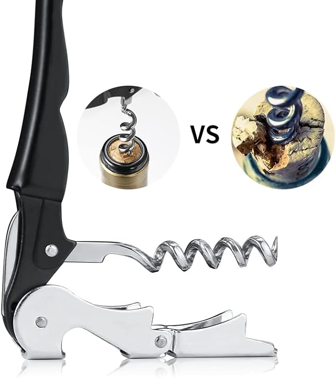 Professional Waiter Corkscrew Wine Openers Set, Heavy Duty Stainless Steel - Image 3