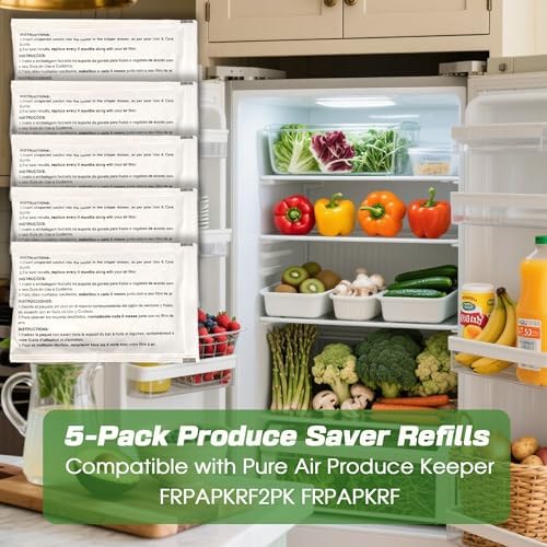 xcivi 5 Pack Produce Saver Refills for Frigidaire FRPAPKRF2PK