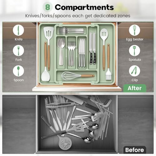 Caperci Large Silverware Organizer Tray