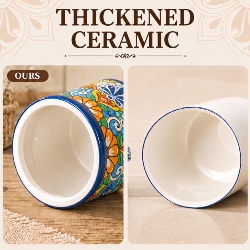 Talavera Utensil Holder Large, Spoon Rest & Drying Mat, Colorful