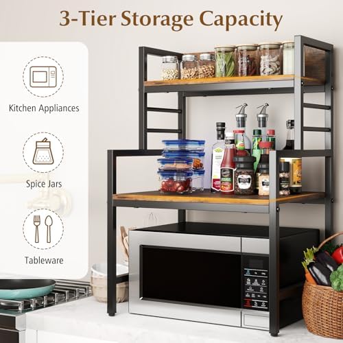 GIANTEX 3-Tier Microwave Stand, Metal Frame
