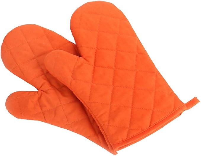 Oven Mitts, Premium Heat Resistant Kitchen Gloves Cotton & Polyester Quilted by Nachvorn