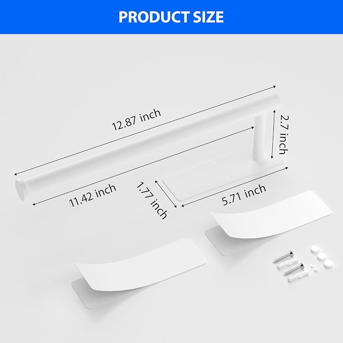 Paper Towel Holder Under Cabinet, Self-Adhesive, No Drilling, Stainless Steel - Image 5