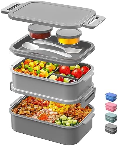 DaCool Adults Lunchbox Bento Box - 74 OZ All-in-One Stackable Lunch