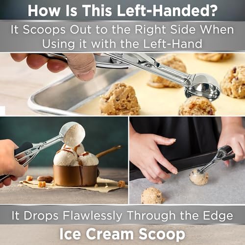 Lefty’s Left handed Ice Cream Scoop Set of 3 - #20, 40, 60 Portion