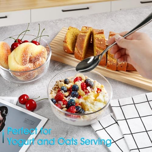 NUTRIUPS 5.7in Small Glass Salad Bowls Individual Servings,20oz Clear
