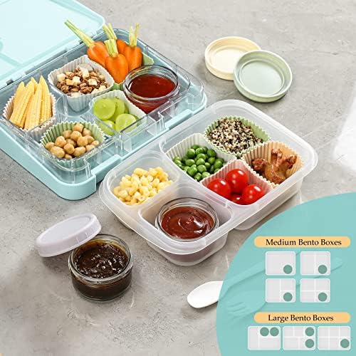 VITEVER [6 Pack] Salad Dressing Container To Go, 2.7 oz Glass Small