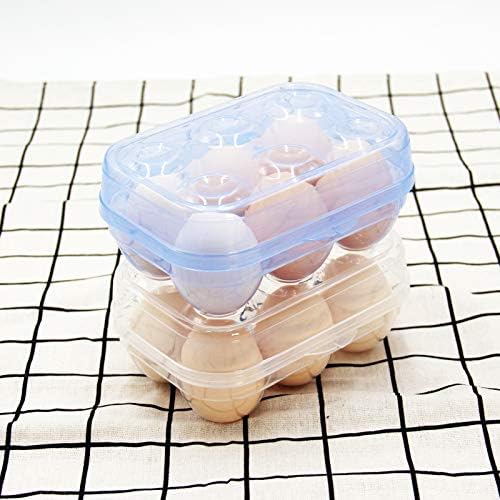 JAMOR 6 Grid Egg Storage Box Refrigerator Crisper Egg Protection Box