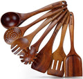 Berenti Wooden Utensil Set, 7 Piece Acacia Wood Cooking Utensils