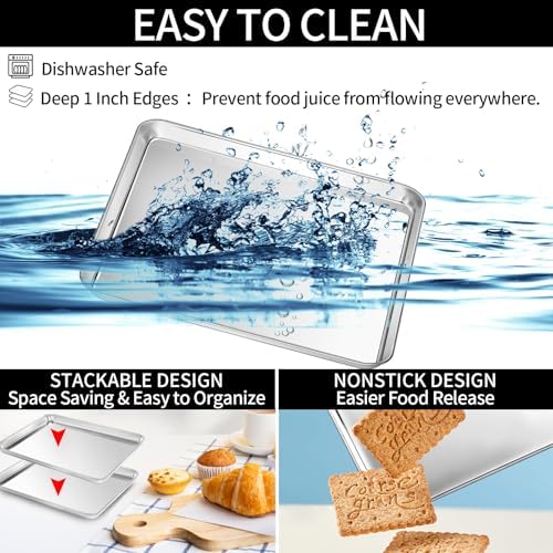 CEKEE Baking Sheet with Wire Rack Set of 6