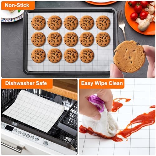 Silicone Baking Mat Roll, 12IN*5.25FT Non Stick Heat Resistant Baking
