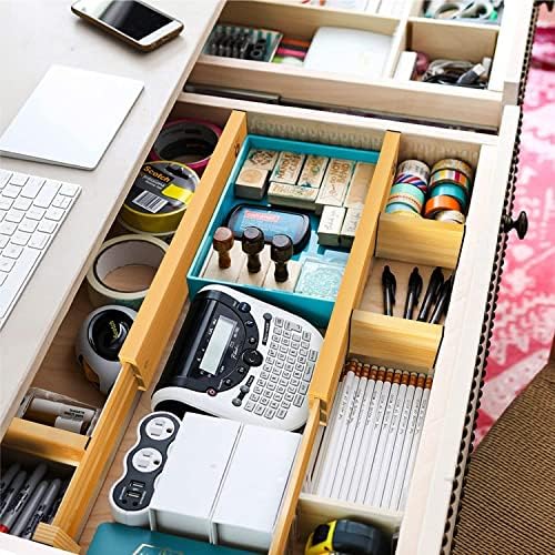 ANTOWIN 4 Pcs Expandable Bamboo Drawer Dividers, Fits 17.6-21.6"
