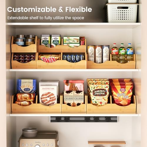 Onion Storage Bins Potato, 3 Tier Bamboo Pantry Storage Bin Stackable