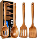 4-Piece Teak Wooden Cooking Utensil Set