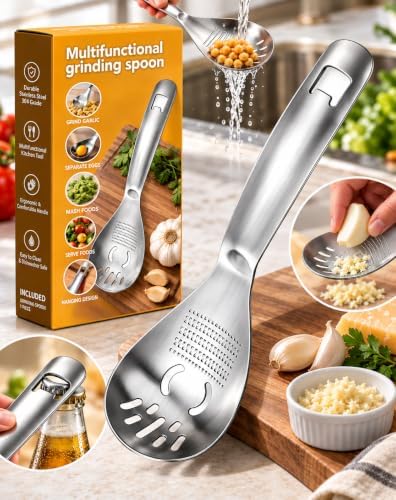 5-in-1 Multifunctional Stainless Steel Spoon, Kitchen Cooking Tool
