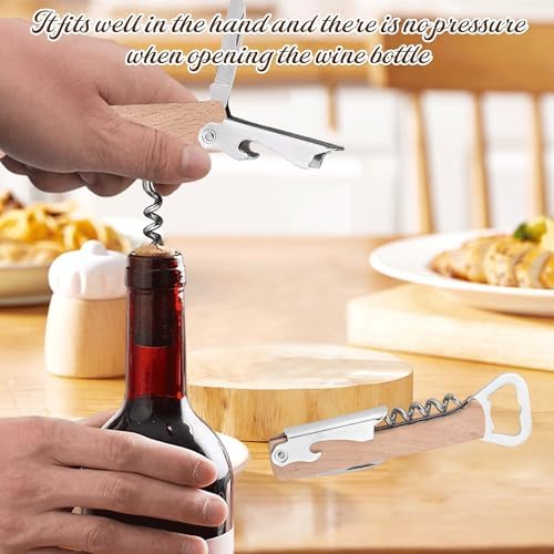 12Pcs Wooden Wine Bottle Opener Groomsmen Gifts for Wedding Day 4 in 1