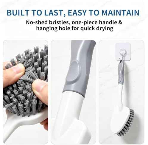 3PCS Scrub Brush Set for Shower Cleaning