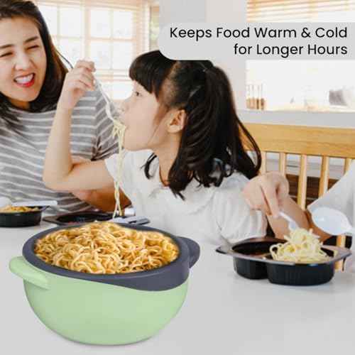 Pinnacle Insulated Casserole Dish with Lid 3 pc. Set 2.6/1.5/1 qt. Hot Pot Food Warmer/Cooler –Thermal Soup/Salad Serving Bowl- Stainless Steel Hot Food Container–Best Gift Set for Moms –Holidays