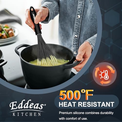 Whisks For Cooking Up To 500°F Silicone Whisk tool Non-Scratch