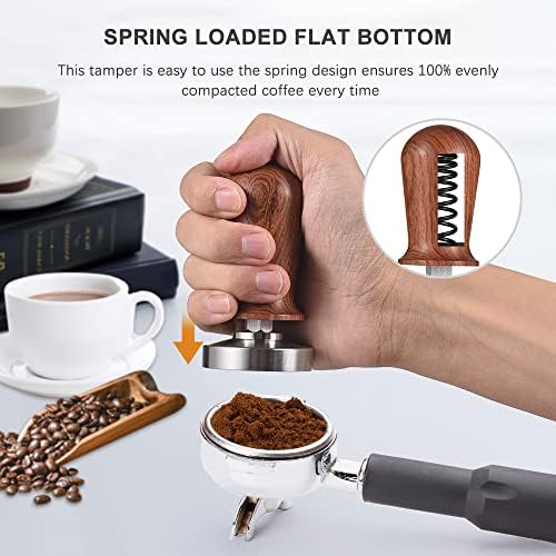 Decdeal 51mm Espresso Tamper and Stirrer Set, Coffee Tamper with