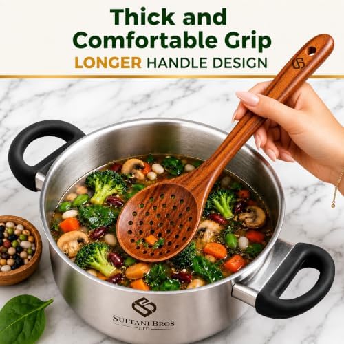 10-Piece Natural Teak Wood Cooking Utensil Set