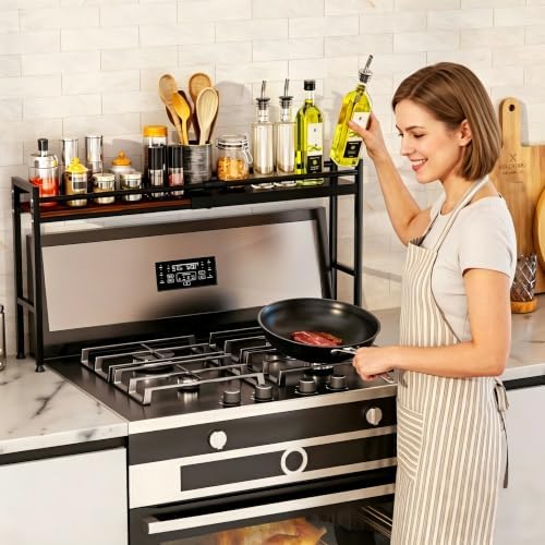 Extendable Over-the-Stove Shelf, Adjustable Height