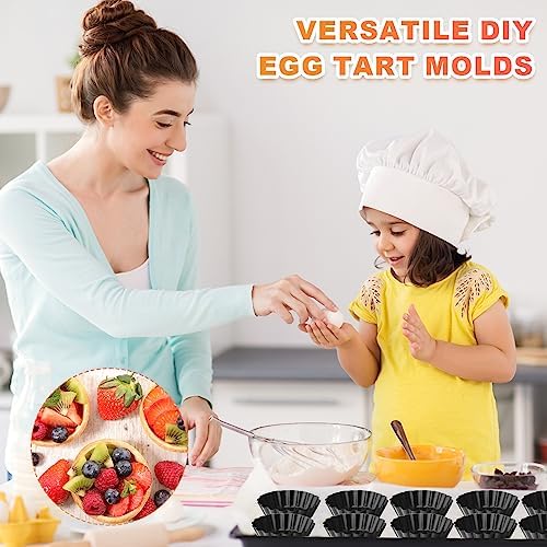 Gejoy 32 Pcs Mini Tart Pans 3 Inch with Removable Bottom Nonstick