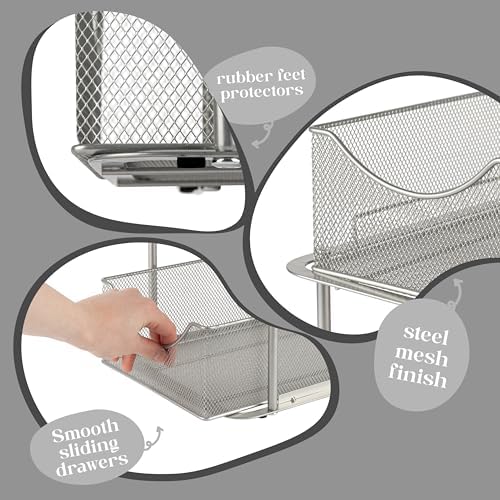 Sorbus Pull-Out Under Sink Organizer, Mesh Construction