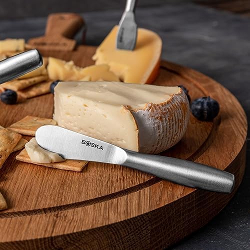 BOSKA Cheese Knife Set Mini Copenhagen, 4 Stainless Steel Knives