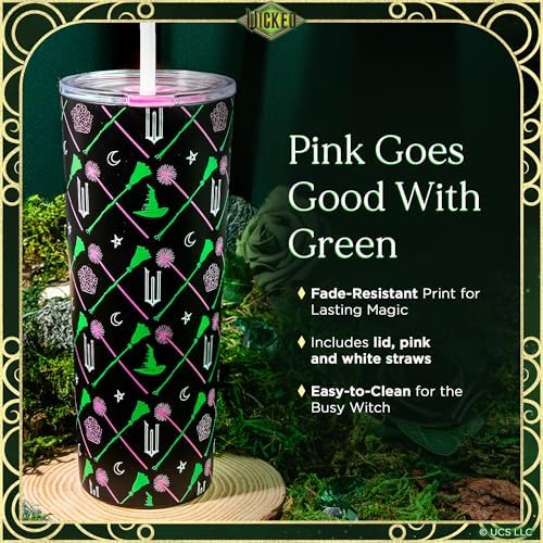 Dragon Glassware x Wicked Stainless Steel Tumbler with Straw, 24 oz