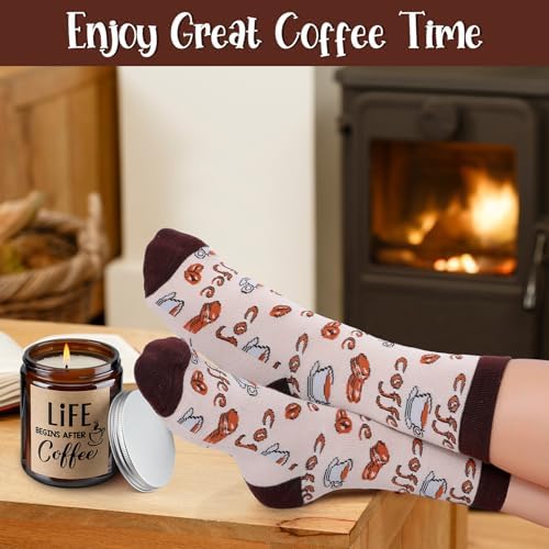 Vabean 7 Pack Coffee Gift Basket for Women Men, Christmas Coffee Lover