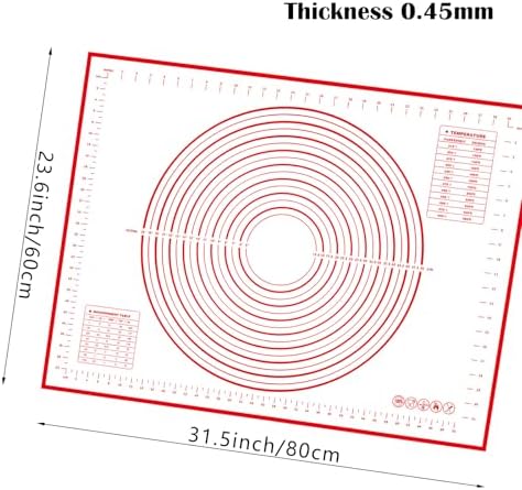 Silicone Dough Mat, 32x24" Red