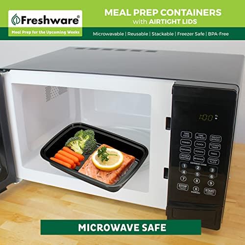 Freshware Meal Prep Containers [50 Pack] 1 Compartment Food Storage