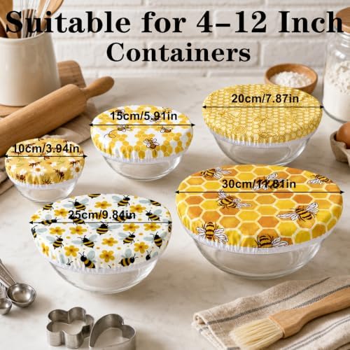 Sitsink Reusable Beeswax Bowl Covers, 5 Pack