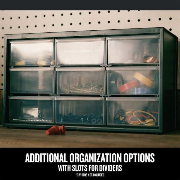 CRAFTSMAN Plastic Storage Organizer Bin System, 9 Compartment, Home Office - Image 6