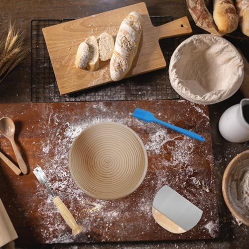 Bread Proofing Basket Set of 2,9 Inch Round Sourdough Bread Baskets
