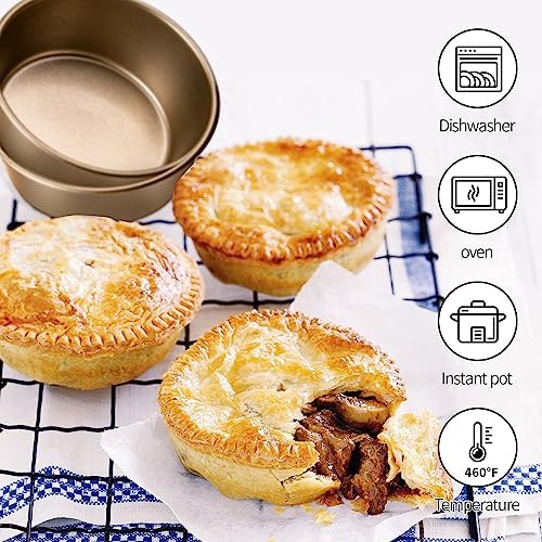 Yomvzake Air Fryer Mini Pie Pan Tart Tins, Jumbo Muffin Cupcake Pan