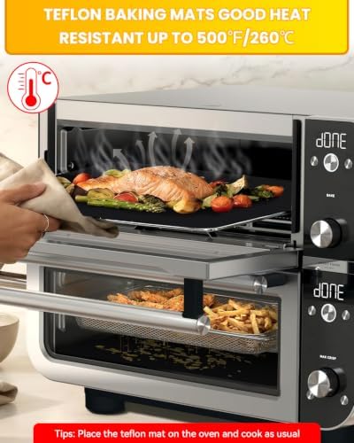 5PCs Nonstick Teflon Oven Liners Compatible with Ninja Double Oven Pro