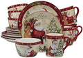 Certified International 89127 Holiday Wishes 16 piece Dinnerware Set